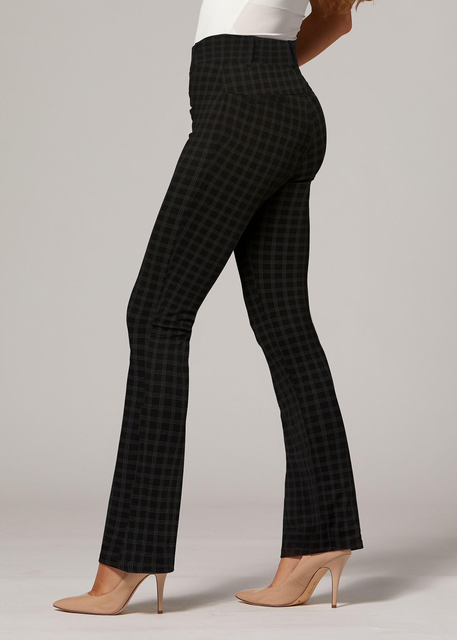 Uplift High-Rise Bootcut Stretch Slacks with Pockets - Book Smart