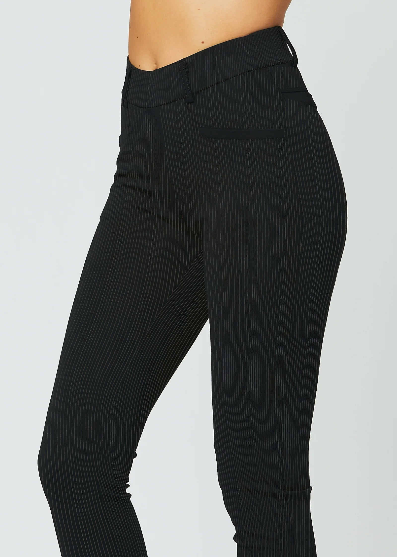 Uplift High-Rise Bootcut Stretch Slacks with Pockets - All Pinned Up