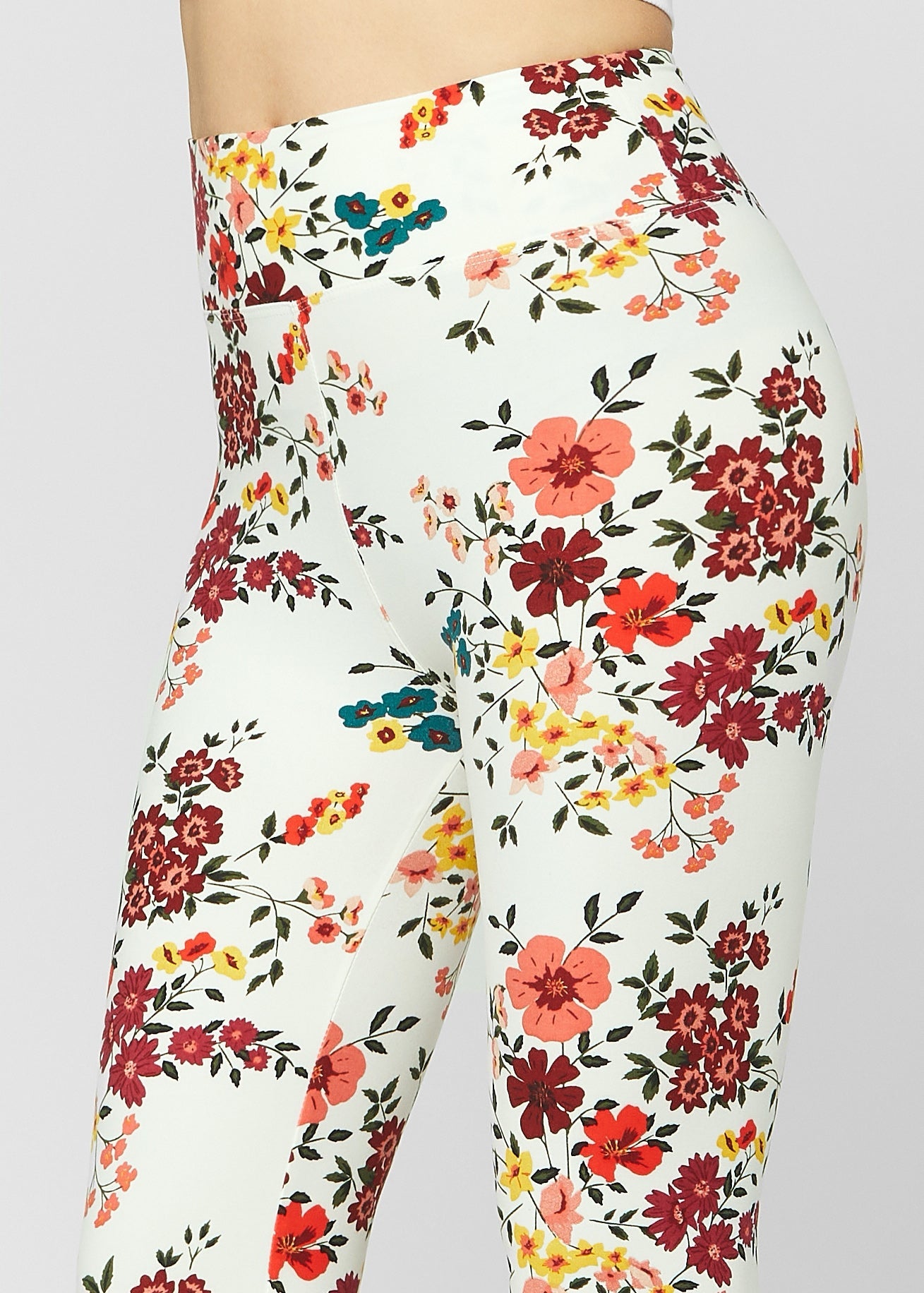 Chloe Ultra Soft 3" High Waist Capri Leggings - Garden Party