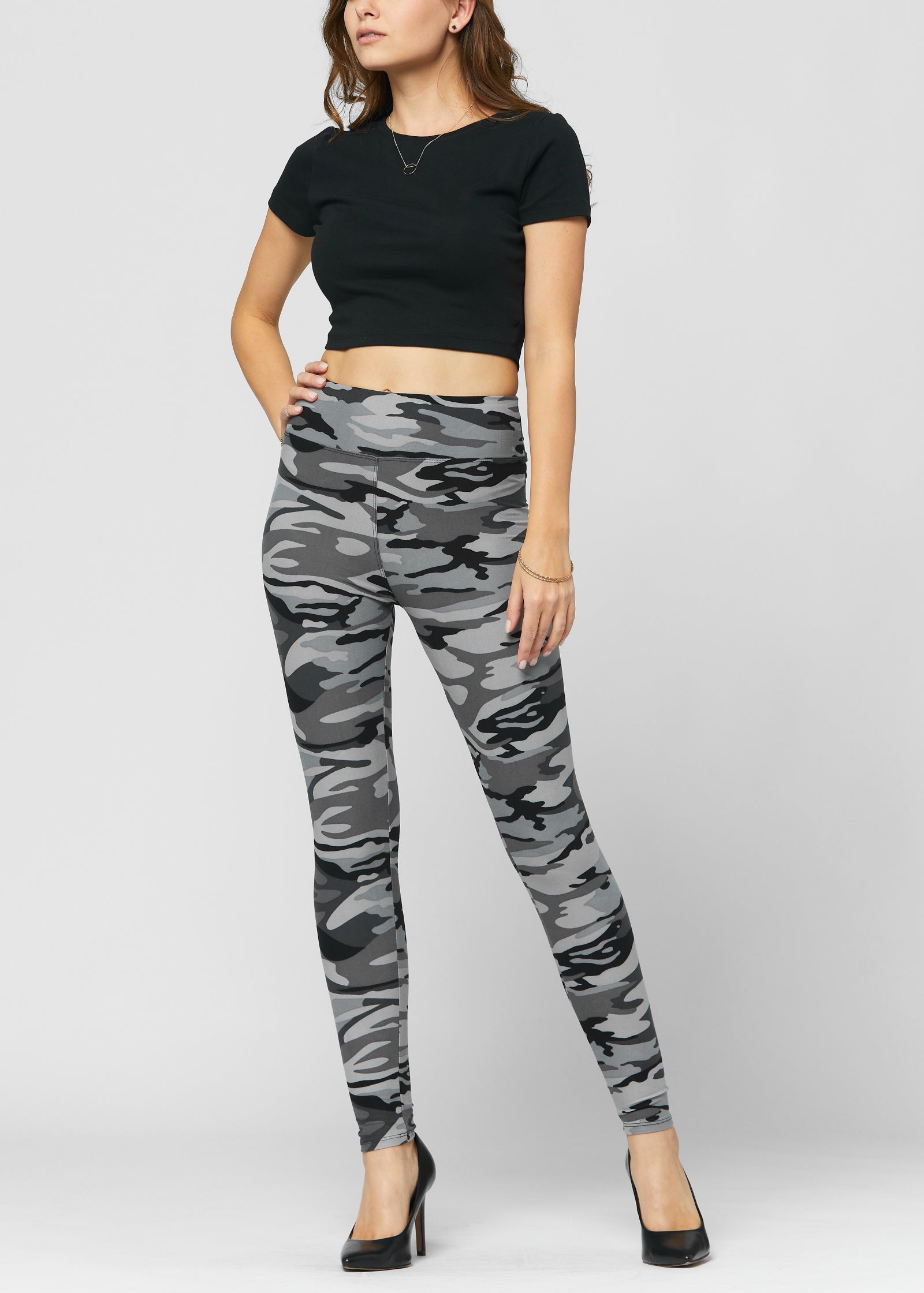 Chloe Ultra Soft 3" High Waist Leggings - In Plain Sight