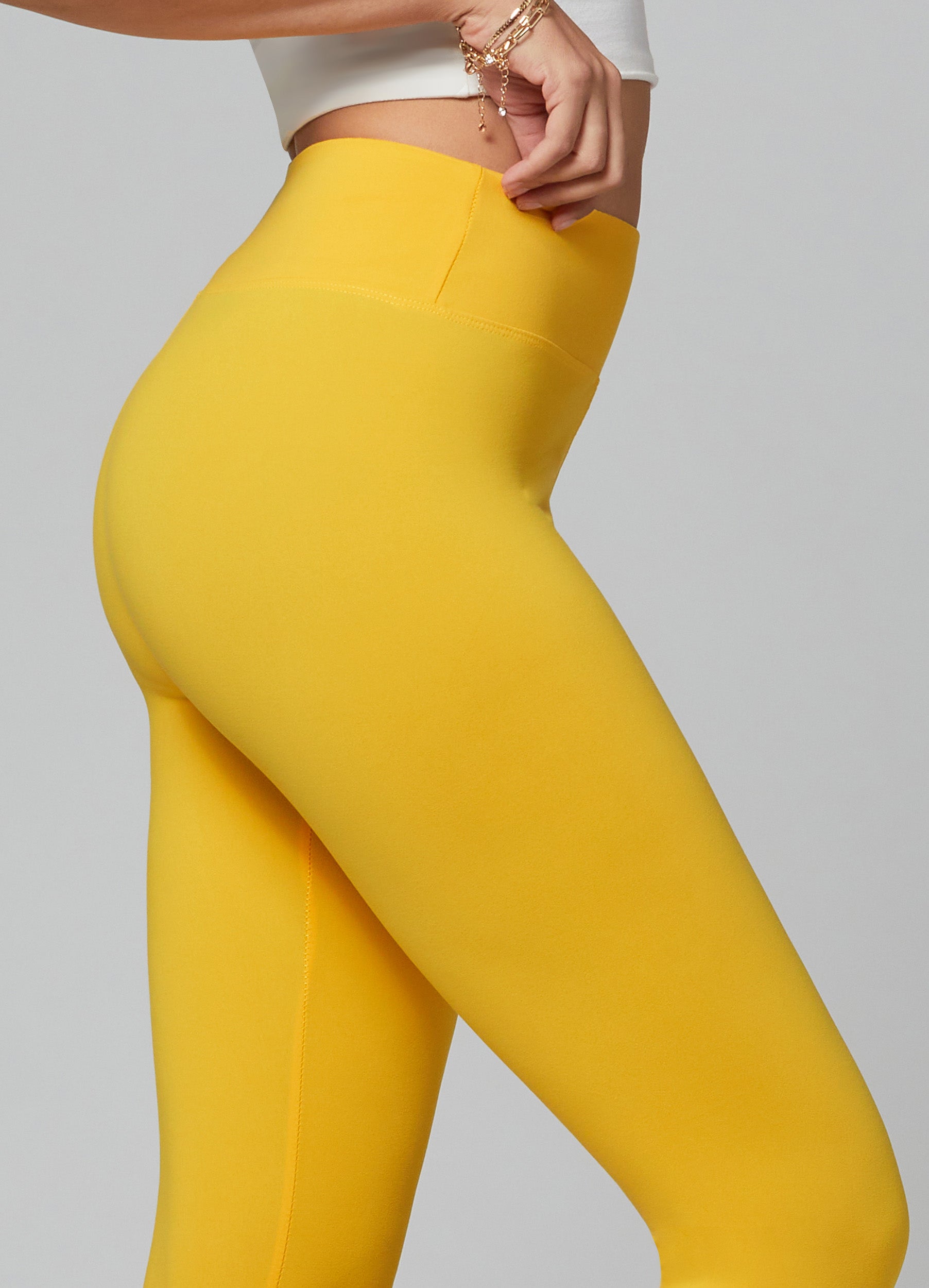 Chloe Ultra Soft 3" High Waist Capri Leggings - Mustard