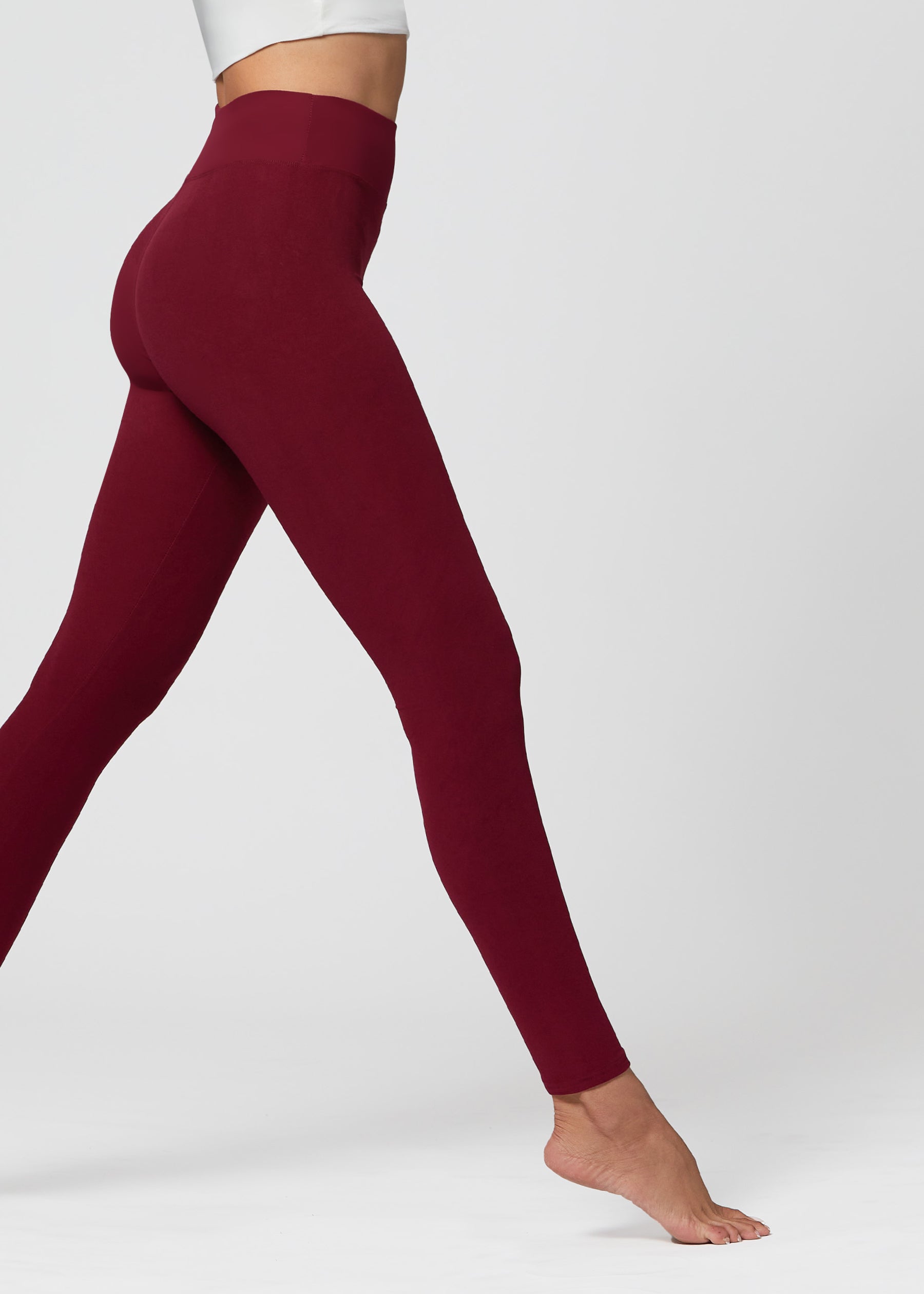 Chloe Ultra Soft 3" High Waist Leggings - Burgundy