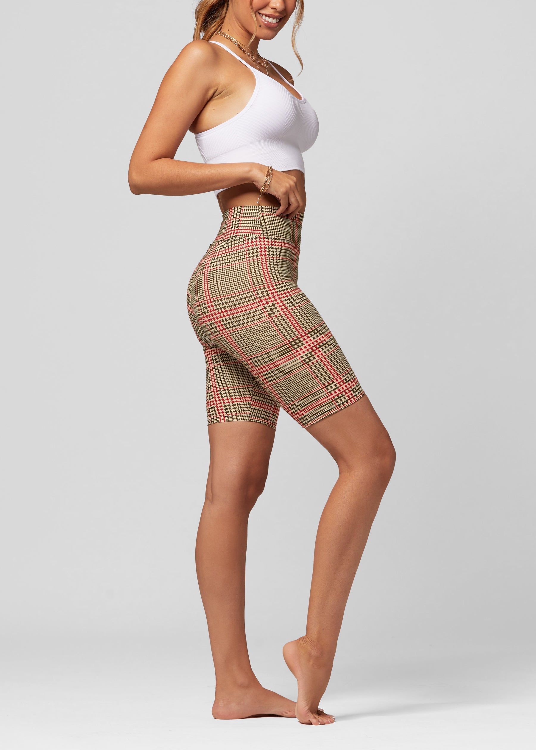 Chloe Ultra Soft 3" High Waist Bike Shorts - Rain Check