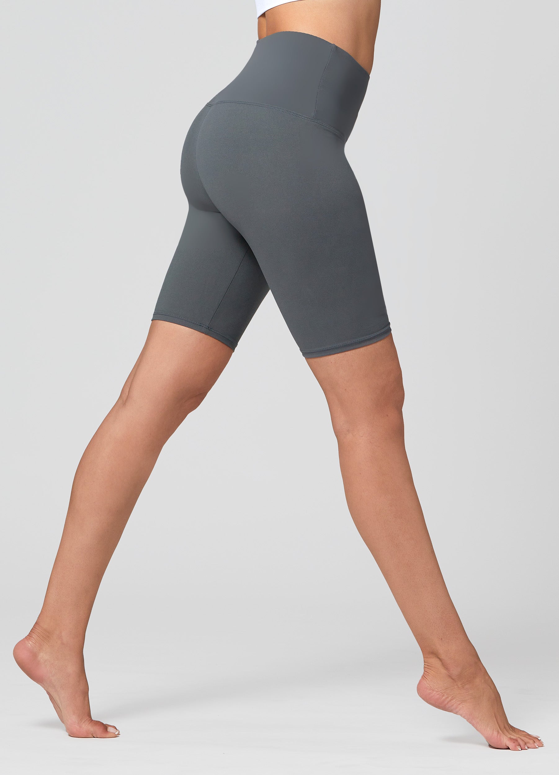 Ivy Super Ultra Soft High Waisted Yoga Shorts - Dark Charcoal