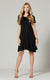 Riley Premium Women's Casual Tshirt Dress - Vibrant - Black