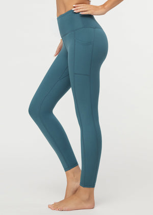 Aeraflex High-Rise 7/8 Length Leggings with a 25" Inseam - Sea Blue