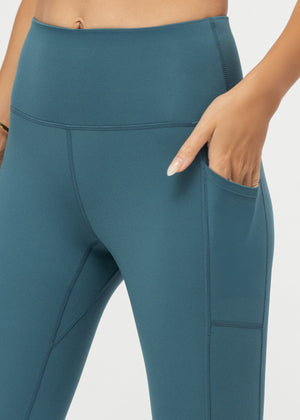 Aeraflex High-Rise 7/8 Length Leggings with a 25" Inseam - Sea Blue