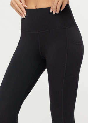 Aeraflex High-Rise 7/8 Length Leggings with a 25" Inseam - Black
