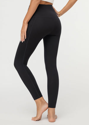 Aeraflex High-Rise 7/8 Length Leggings with a 25" Inseam - Black