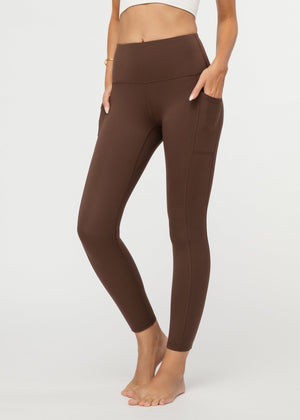 Aeraflex High-Rise 7/8 Length Leggings with a 25" Inseam - Brown