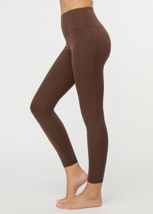 Aeraflex High-Rise 7/8 Length Leggings with a 25" Inseam - Brown