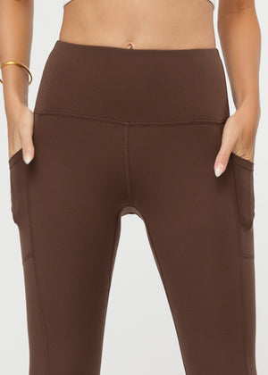 Aeraflex High-Rise 7/8 Length Leggings with a 25" Inseam - Brown