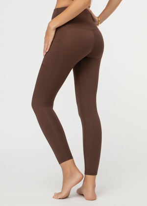 Aeraflex High-Rise 7/8 Length Leggings with a 25" Inseam - Brown