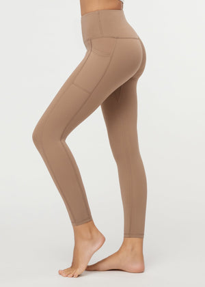 Aeraflex High-Rise 7/8 Length Leggings with a 25" Inseam - Mocha