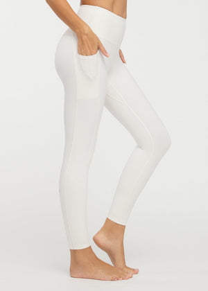 Aeraflex High-Rise 7/8 Length Leggings with a 25" Inseam - Off White