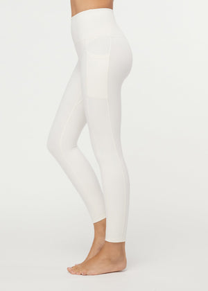 Aeraflex High-Rise 7/8 Length Leggings with a 25" Inseam - Off White