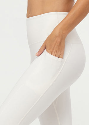 Aeraflex High-Rise 7/8 Length Leggings with a 25" Inseam - Off White