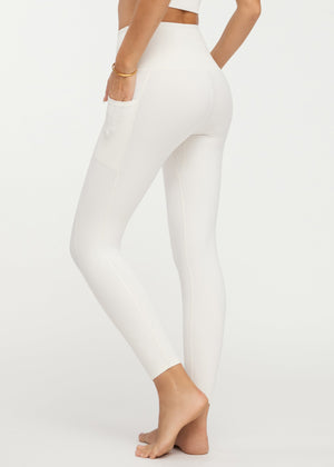 Aeraflex High-Rise 7/8 Length Leggings with a 25" Inseam - Off White