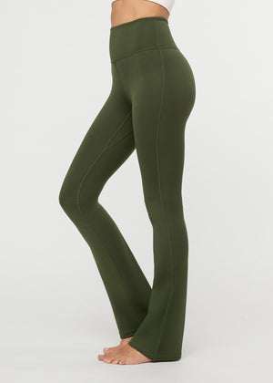 Aeraflex High-Rise Flared Yoga Pants - Army Green