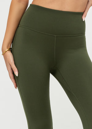 Aeraflex High-Rise Flared Yoga Pants - Army Green