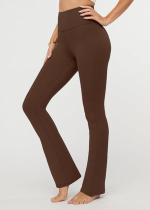 Aeraflex High-Rise Flared Yoga Pants - Brown