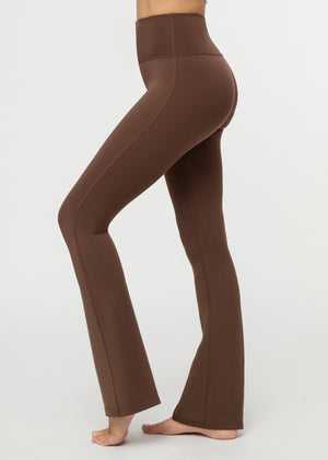 Aeraflex High-Rise Flared Yoga Pants - Brown