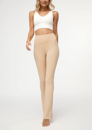 Aeraflex High-Rise Flared Yoga Pants - Nude