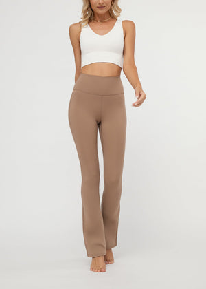 Aeraflex High-Rise Flared Yoga Pants - Mocha