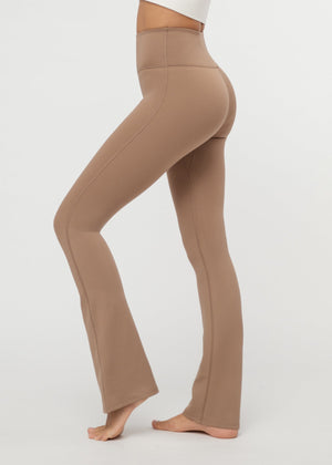 Aeraflex High-Rise Flared Yoga Pants - Mocha