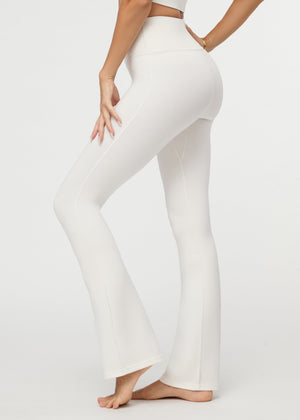 Aeraflex High-Rise Flared Yoga Pants - Off White