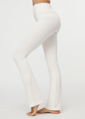 Aeraflex High-Rise Flared Yoga Pants - Off White