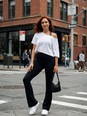 Aeraflex High-Rise Flared Yoga Pants - Black