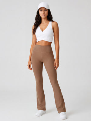 Aeraflex High-Rise Flared Yoga Pants - Mocha