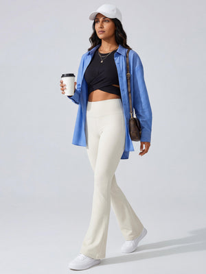 Aeraflex High-Rise Flared Yoga Pants - Off White