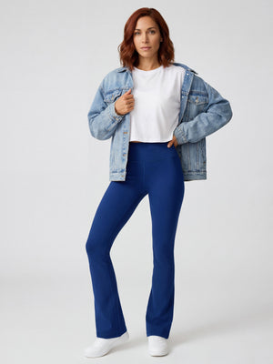 Aeraflex High-Rise Flared Yoga Pants - Royal Blue