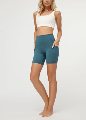 Aeraflex High-Rise Active Biker Short - Sea Blue