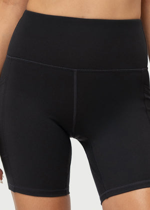 Aeraflex High-Rise Active Biker Short - Black