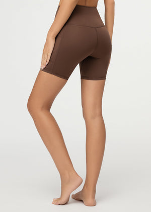 Aeraflex High-Rise Active Biker Short - Brown