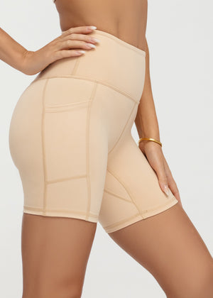 Aeraflex High-Rise Active Biker Short - Nude