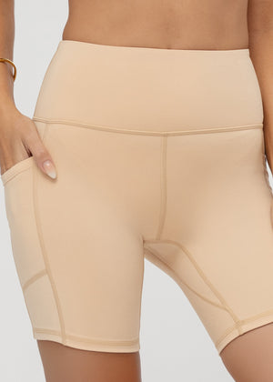 Aeraflex High-Rise Active Biker Short - Nude