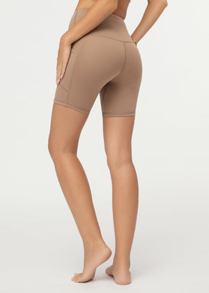 Aeraflex High-Rise Active Biker Short - Mocha