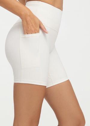 Aeraflex High-Rise Active Biker Short - Off White