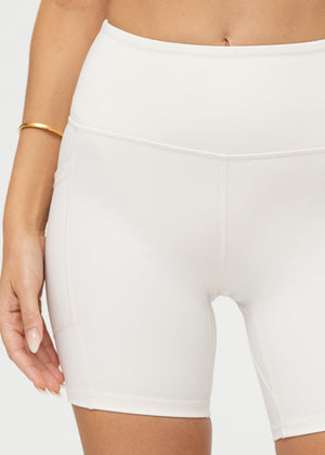 Aeraflex High-Rise Active Biker Short - Off White