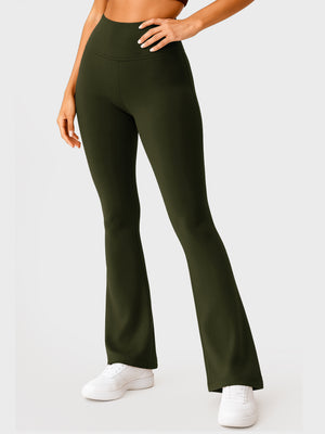 Aeraflex High-Rise Flared Yoga Pants - Army Green