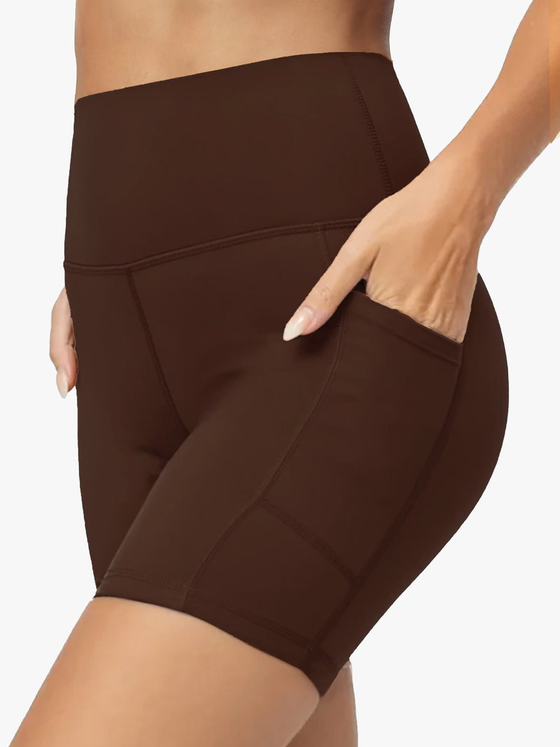Aeraflex High-Rise Active Biker Short - Brown