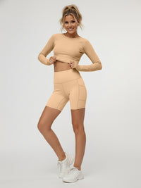 Aeraflex High-Rise Active Biker Short - Nude