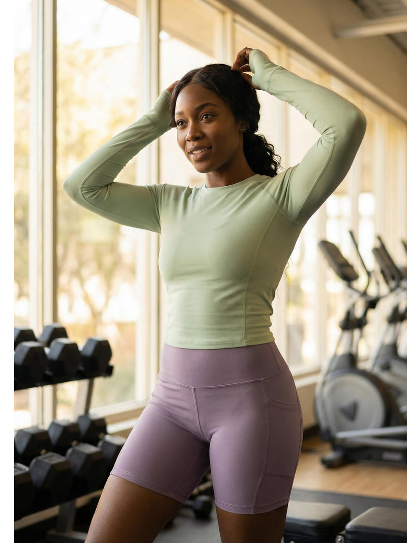 Aeraflex High-Rise Active Biker Short - Lavender