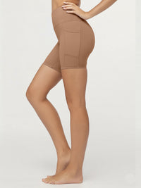 Aeraflex High-Rise Active Biker Short - Mocha