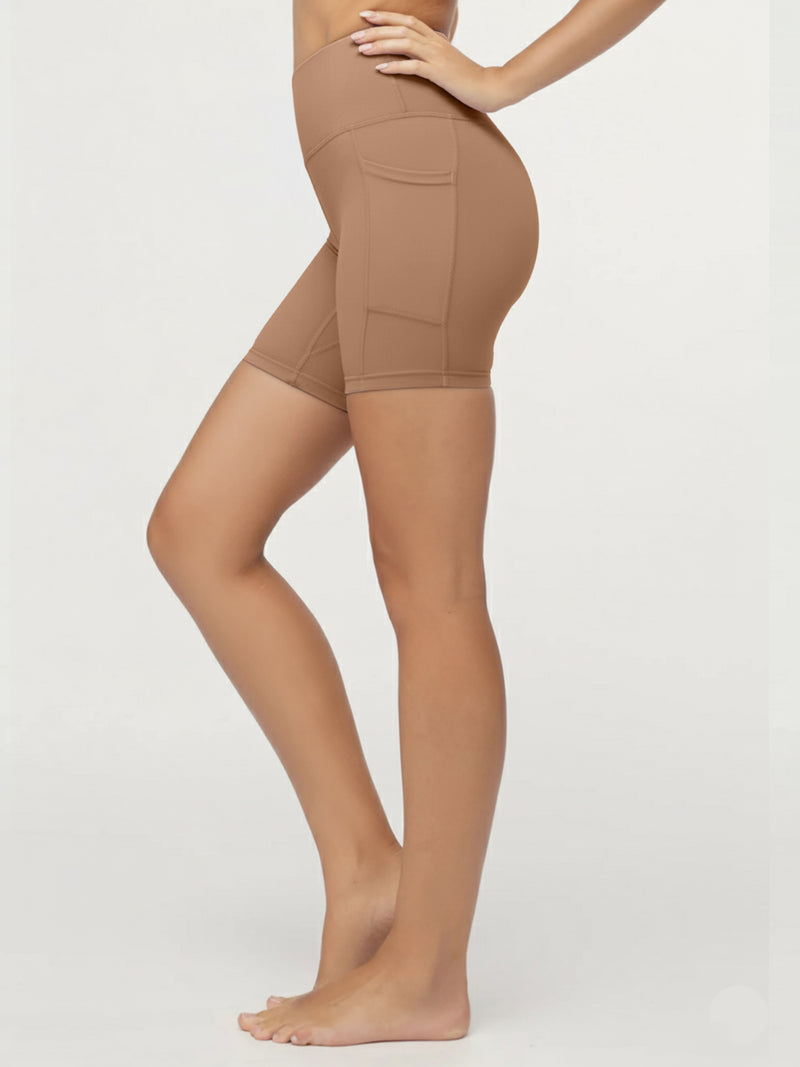 Aeraflex High-Rise Active Biker Short - Mocha