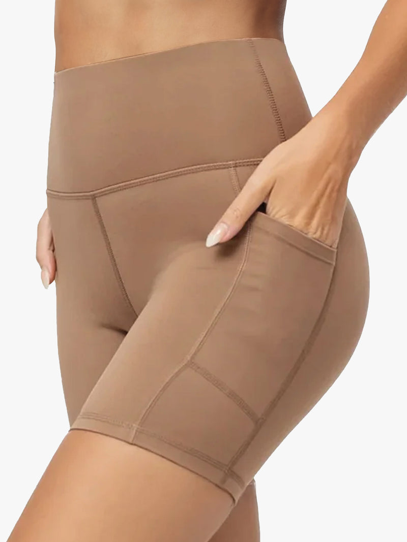 Aeraflex High-Rise Active Biker Short - Mocha